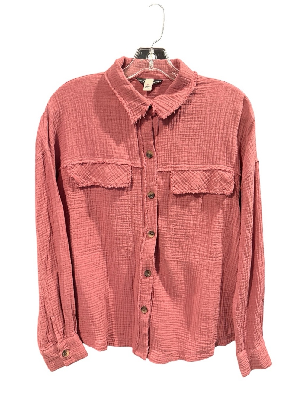 Supplies by UNIONBAY Liz Gauze Button Up Shirt - Size Small